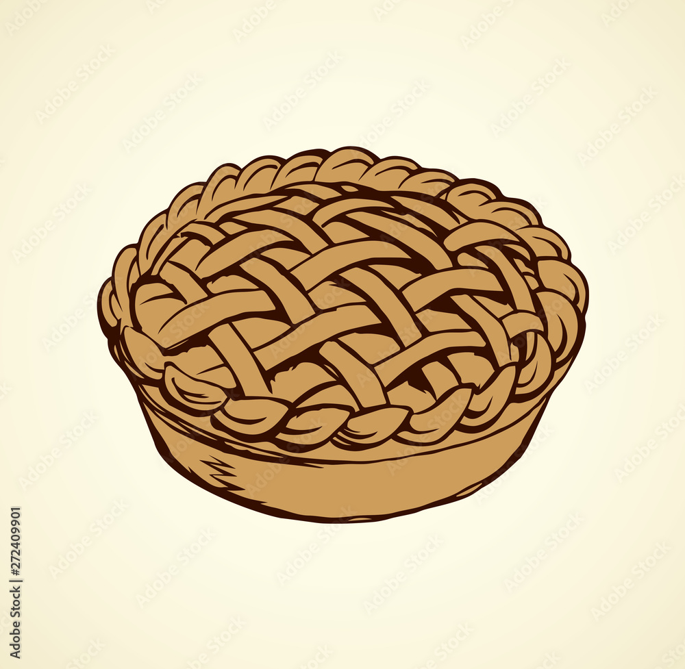 Obraz premium Pie. Vector drawing