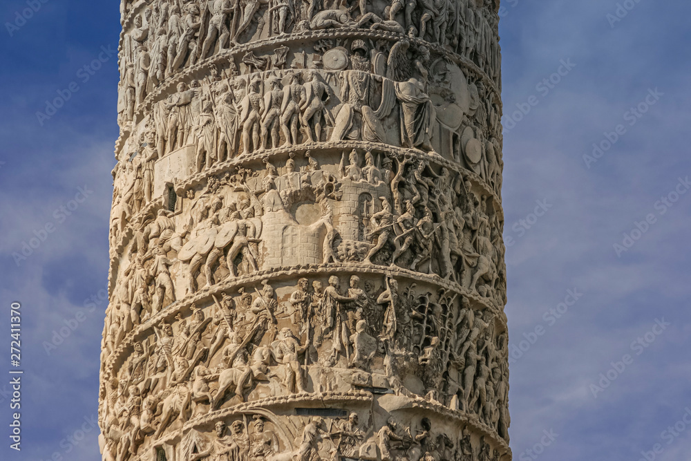 The Trajan Column is a monument erected in Rome to celebrate the conquest of Dacia by the Emperor Trajan: