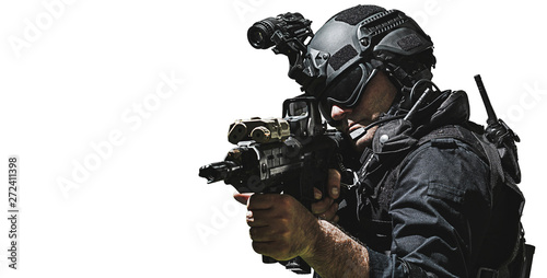 special forces soldier police, swat team member