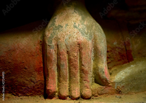 Buddha Hand In Htuk Kant Thein Temple, Mrauk U, Myanmar photo