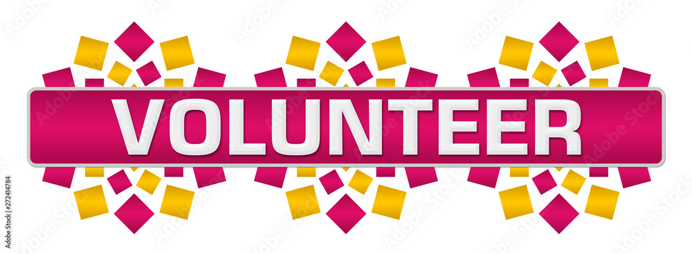 Volunteer Pink Golden Circular Box Horizontal Volunteer Pink Golden Circular Box Horizontal