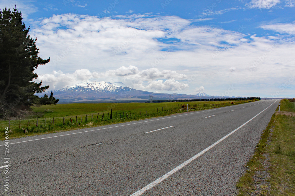 Panoramic view of Mount Ngauruhoe in Tongariro National Park. It featured as Mount doom in the Lord of the Rings films