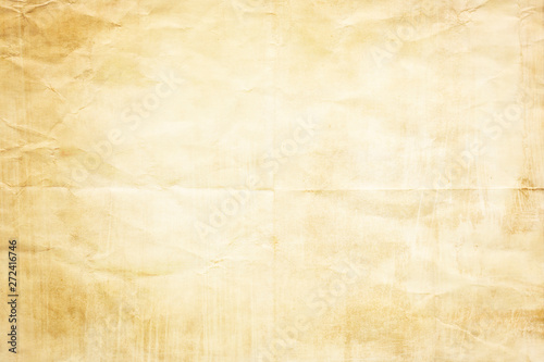Old crumpled paper background or texture