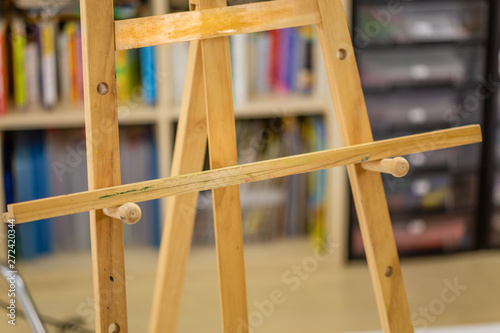 Closeup of easel in classrooom