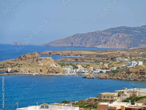 greece village in the bay blue ocean