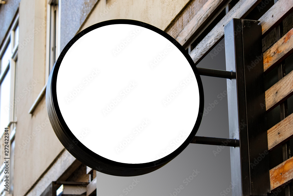 signboard mockup and template empty frame for logo and text on the city background signboard mockup and template empty frame for logo and text on the city background