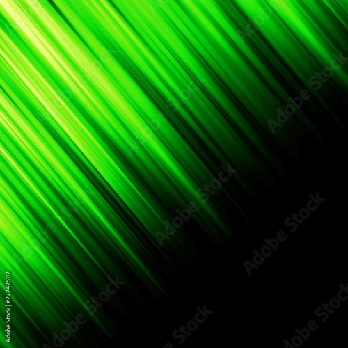 Green motion curves glow sparkle rays lights for creative design background texture.