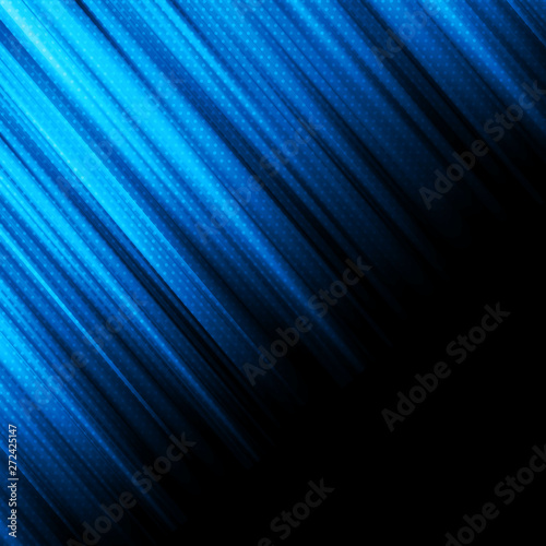 Blue motion curves glow sparkle rays lights for creative design background/texture.