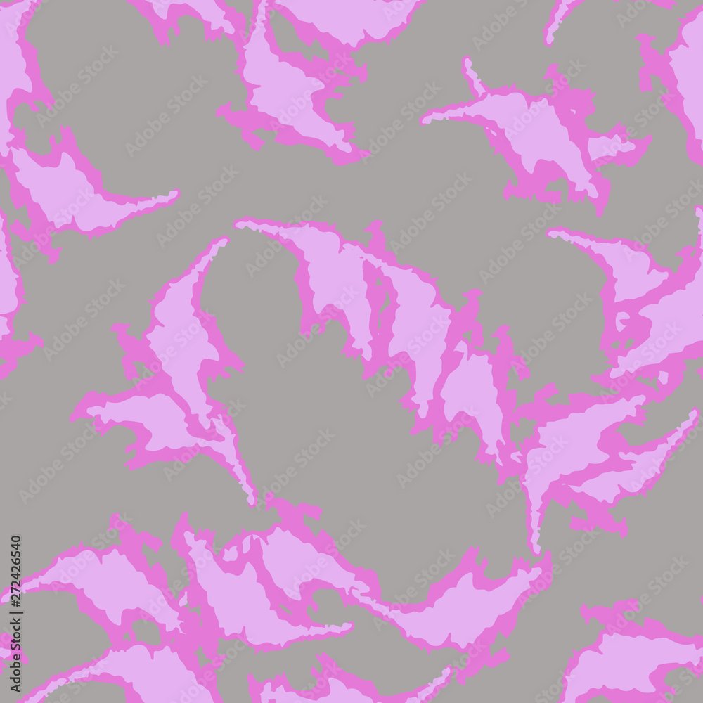 UFO camouflage of various shades of grey and pink colors