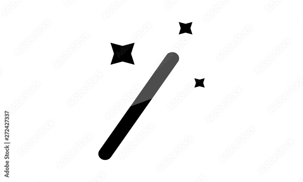 Obraz premium Magician wand icon for magic and fantasy games
