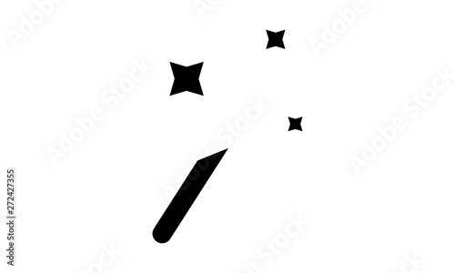 Magic wand. Element of photography icon for mobile concept and web apps. Magic wand can be used for web and mobile on white background - Vector 