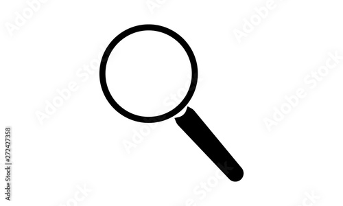 Vector magnifying glass icon with reflection - Vector 