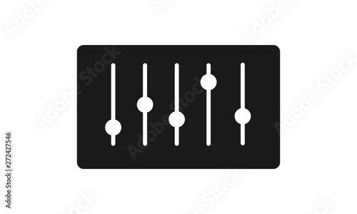 Equalizer, music adjustments line vector icon - Vector 