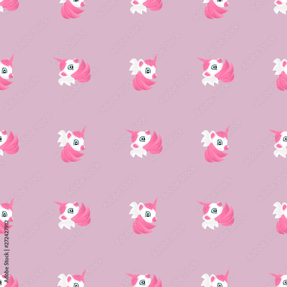 Obraz premium Unicorn seamless pattern. Vector illustration.