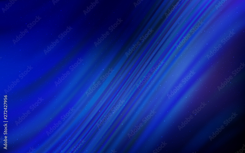 Dark BLUE vector pattern with night sky stars. Dark BLUE vector pattern with night sky stars.