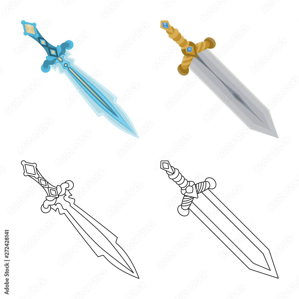 Vector illustration of game and armor icon. Collection of game and blade stock symbol for web. Vector illustration of game and armor icon. Collection of game and blade stock symbol for web.