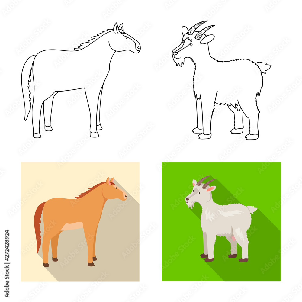 Vector design of breeding and kitchen  icon. Set of breeding and organic  stock symbol for web.