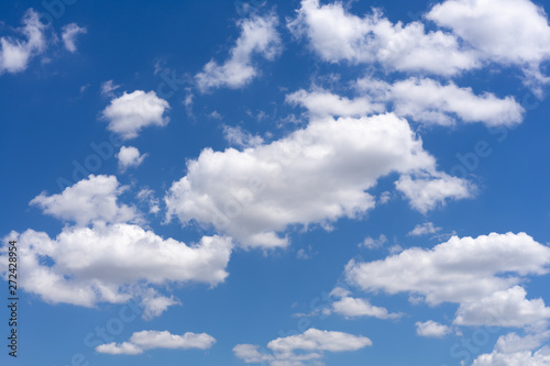 Beautiful blue sky and clouds. Creative vintage background.