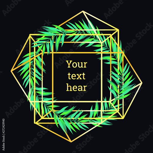 Tropical exotical vector background. Invitation card. 