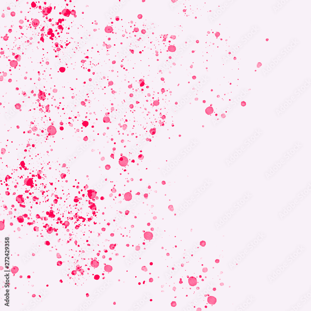 pink watercolor splashes on white background