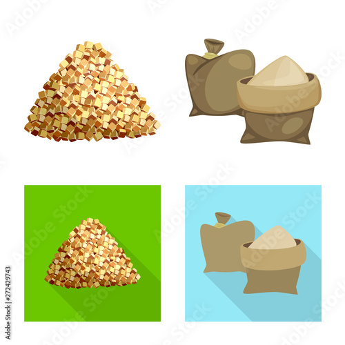 Isolated object of farm and agriculture  symbol. Set of farm and technology stock symbol for web.