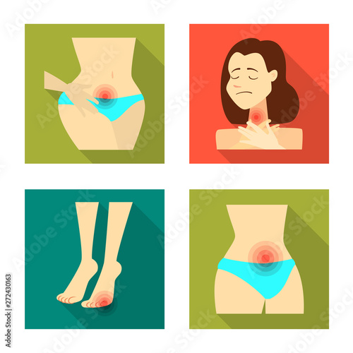 Vector illustration of damage and wound sign. Collection of damage and rendering stock vector illustration.