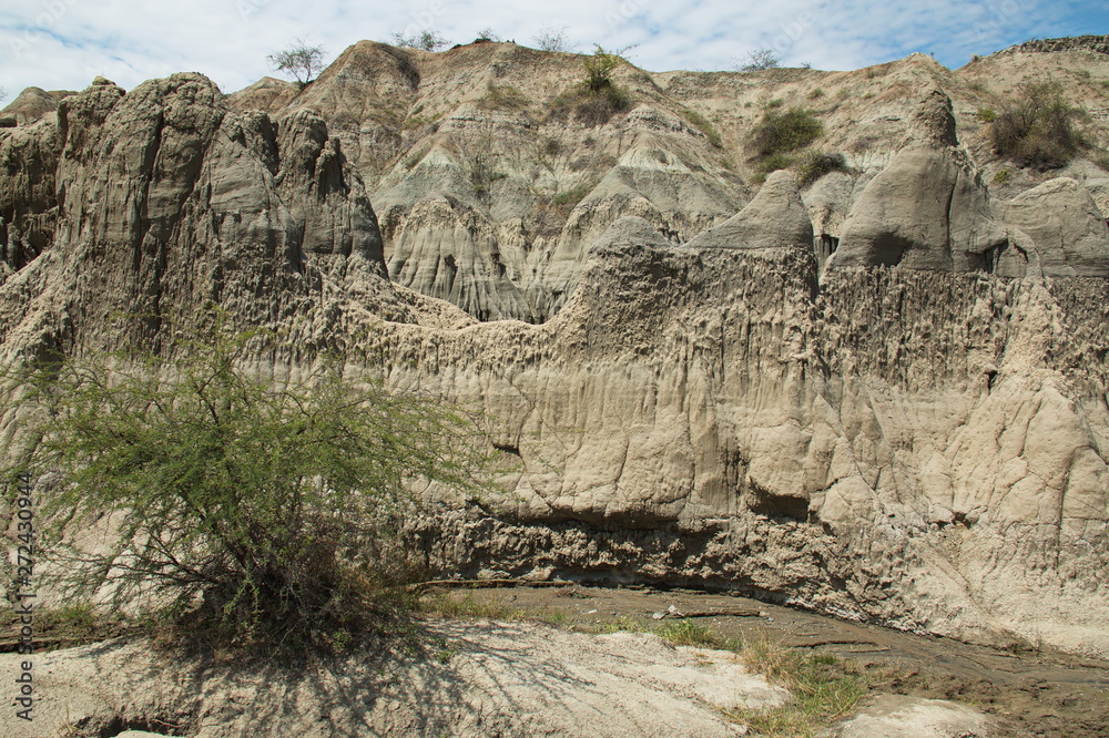 Landscape in the Tatacoa desert part Los Hoyos in Colombia