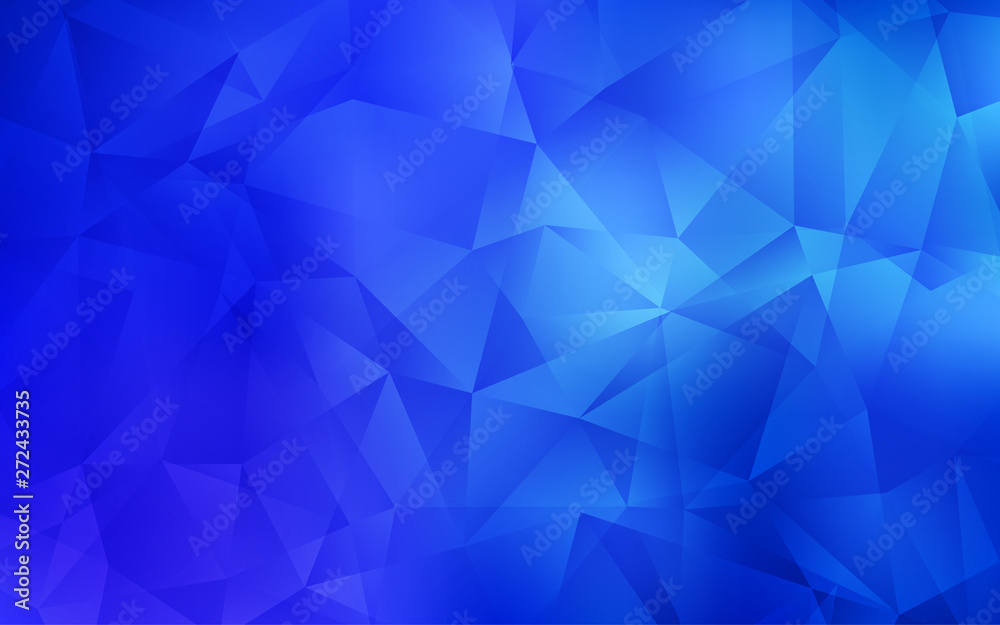 Dark BLUE vector shining triangular backdrop. Dark BLUE vector shining triangular backdrop.