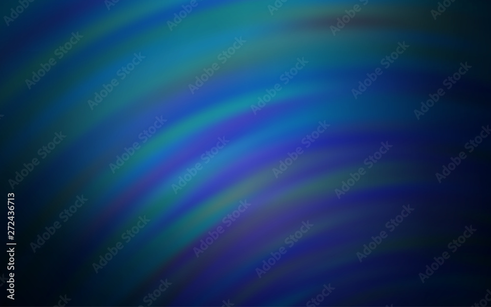 Obraz premium Dark BLUE vector background with bent lines.