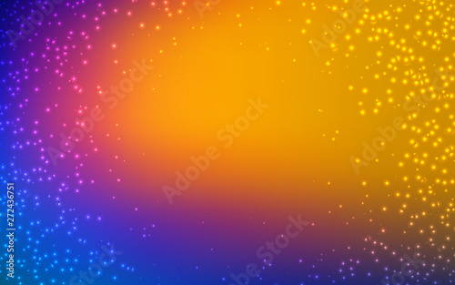 Light Blue, Red vector background with astronomical stars.