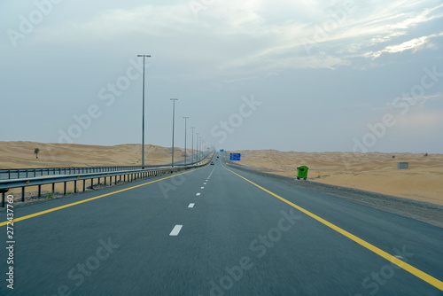 New Korfakan – Dubai, Sharjah road, Ras Al Khaimah – Fujairah, United Arab Emirates, June 4, 2019. Included many tunnels in the mountains