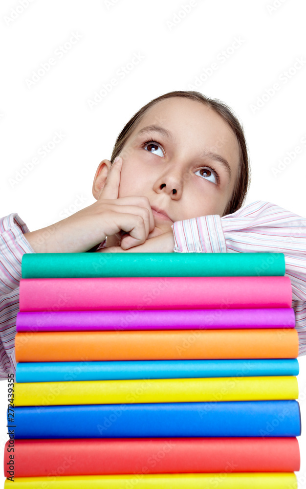 little girl holding book school education little girl holding book school education