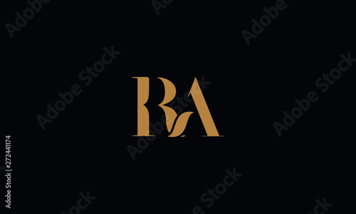 RA logo design template vector illustration