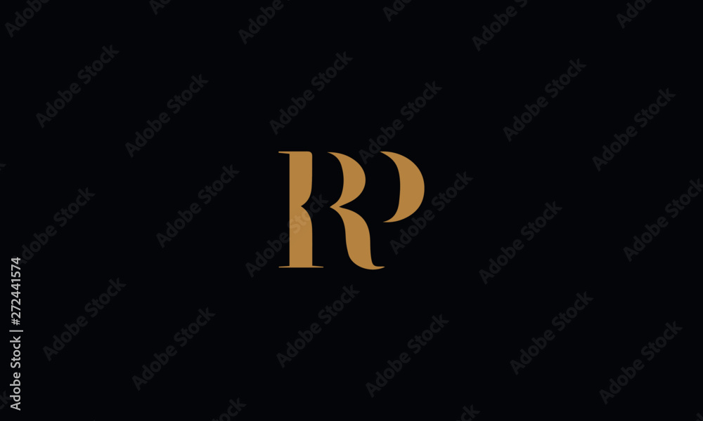RP logo design template vector illustration