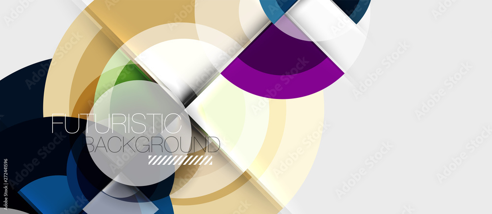 Geometric design abstract background - circles