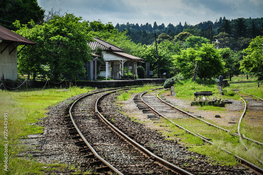 Railroad of Kominato Railway, Ichikawa, Chiba, Japan Railroad of Kominato Railway, Ichikawa, Chiba, Japan