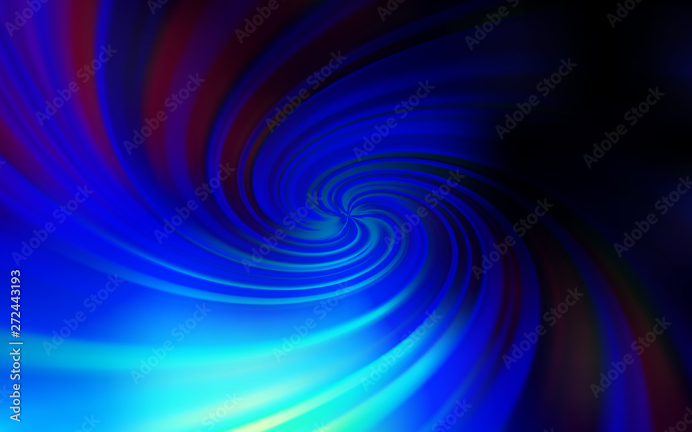 Fototapeta premium Dark BLUE vector template with bent lines.