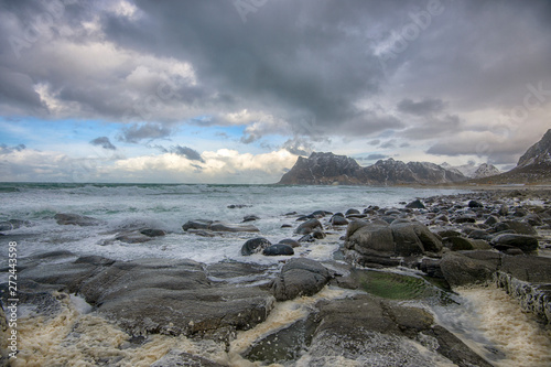 a coastal scene from Flakstad island, Lofoten