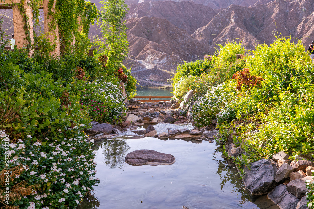 Garden around the water spring at Al Rafisha Dam, Khor Fakkan