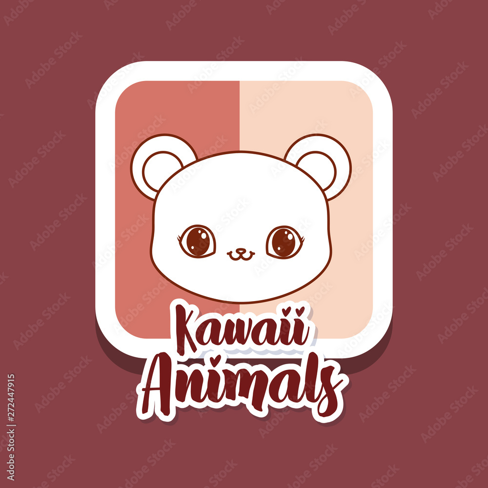 kawaii animals card icon vector ilustration kawaii animals card icon vector ilustration
