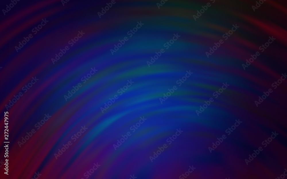 Dark BLUE vector template with curved lines. Dark BLUE vector template with curved lines.