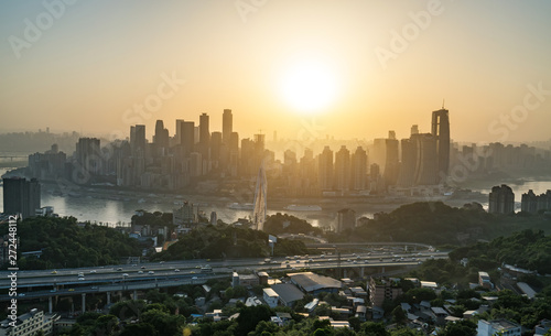 Modern metropolis skyline  Chongqing  China 