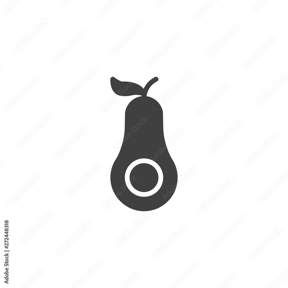 Avocado fruit with leaf vector icon. filled flat sign for mobile concept and web design. sliced avocado glyph icon. Healthy food symbol, logo illustration. Vector graphics Avocado fruit with leaf vector icon. filled flat sign for mobile concept and web design. sliced avocado glyph icon. Healthy food symbol, logo illustration. Vector graphics