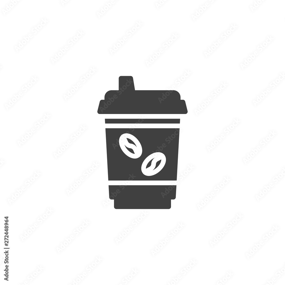 Coffee take away vector icon. filled flat sign for mobile concept and web design. Paper Coffee cup glyph icon. Symbol, logo illustration. Vector graphics Coffee take away vector icon. filled flat sign for mobile concept and web design. Paper Coffee cup glyph icon. Symbol, logo illustration. Vector graphics