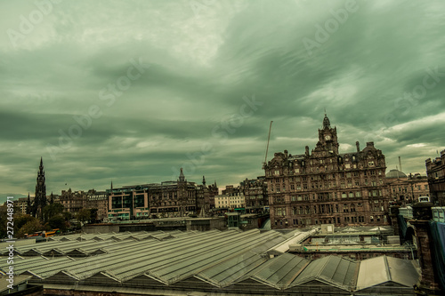 Historic Town Houses and beautiful architecture in Edinburgh Old Town photo