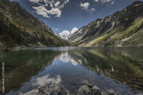 Idyllic summer landscape in the French mountains
