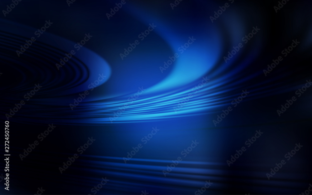 Dark BLUE vector background with curved lines. Dark BLUE vector background with curved lines.