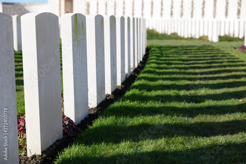 The graves of military war soldiers