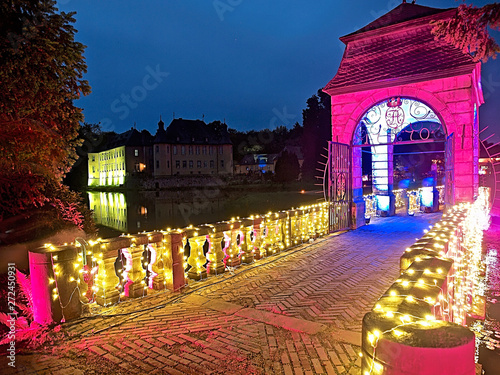 Park night or Illumina at the german castle Schloss Dyck photo