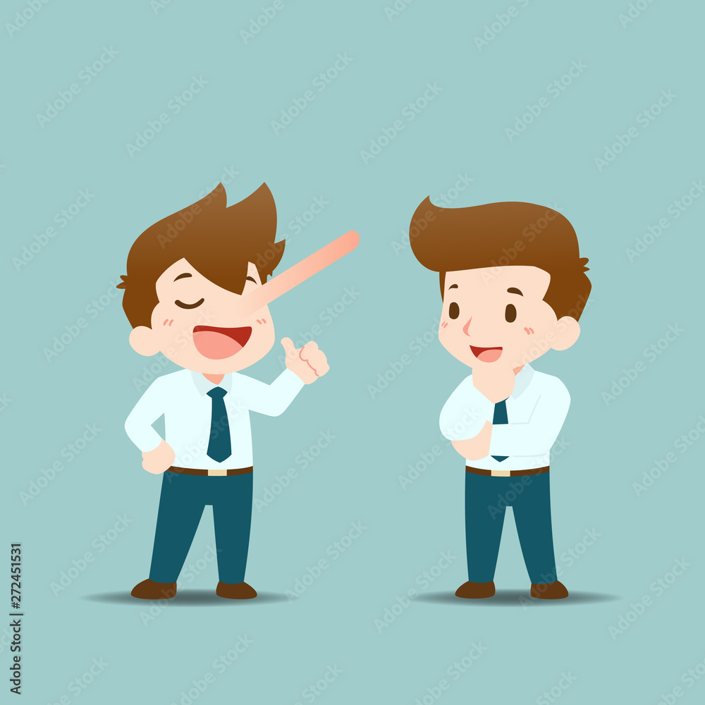 Businessmen are standing to discuss each other by lying, chatting and using words to seduce the other one to believe that he is capable and have highly skill. Businessmen are standing to discuss each other by lying, chatting and using words to seduce the other one to believe that he is capable and have highly skill.
